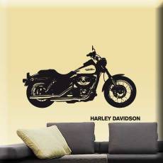 Wandtattoo Harley Davidson Chopper XXL
