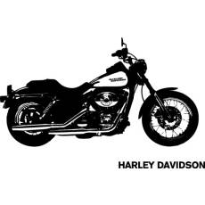 Wandtattoo Harley Davidson Chopper XXL
