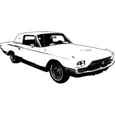 Wandtattoo Auto Ford Thunderbird 1966