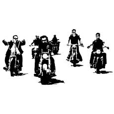 Wandtattoo Motorrad Rocker Easy Rider