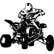 Wandtattoo Motocrosser Quad - Nr.2 Sprung